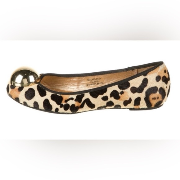 Kate Spade Leather and Calf Fur Animal Print Ballet Flats, 5M - Picture 9 of 9